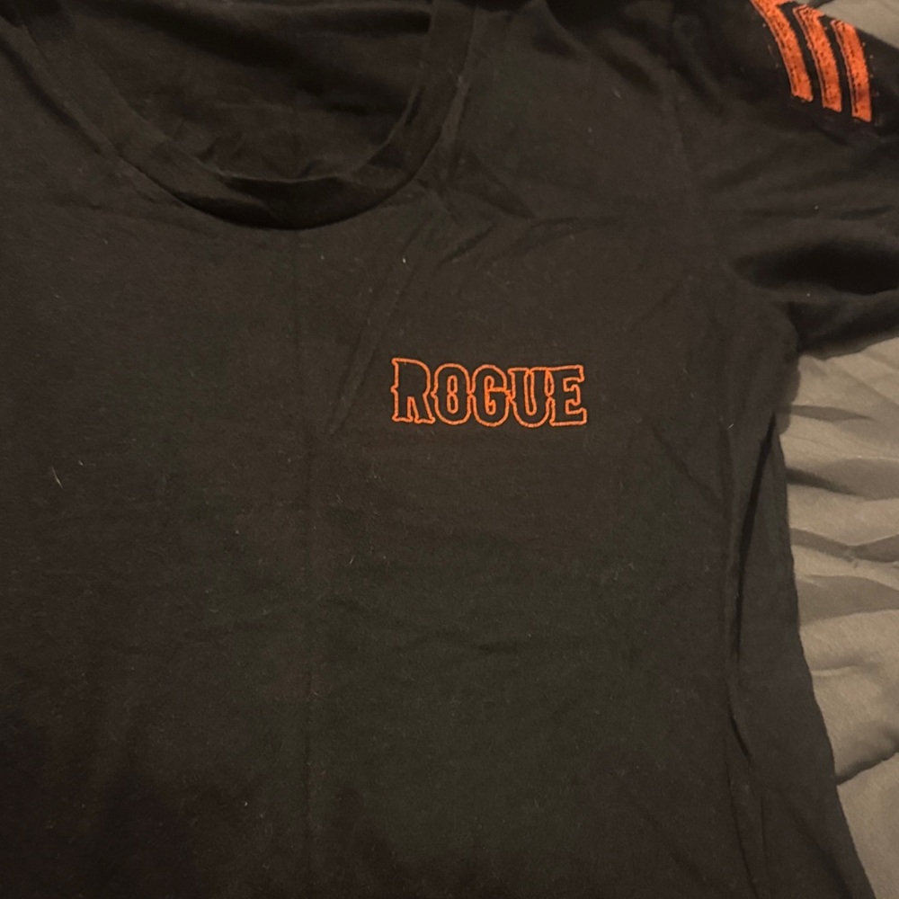 Rogue Black Tee with Bold Orange Accents